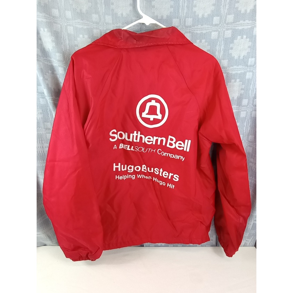 VTG Southern‎ Bell Jacket Men Medium Red Hugo Busters Bell South Company Jacket